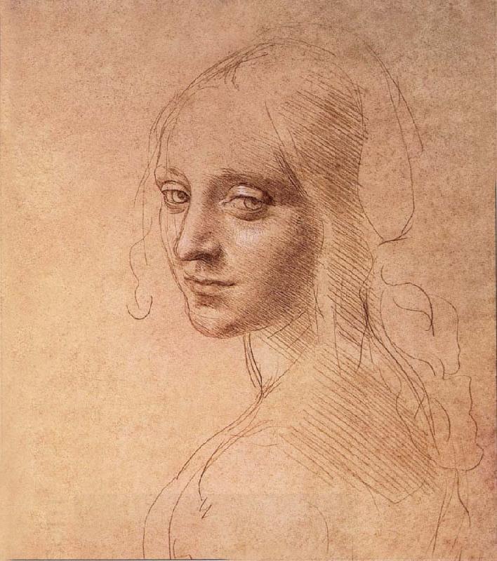 LEONARDO da Vinci Portrat of a Madchens China oil painting art